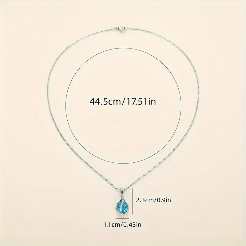 Celestial Blue Charm Necklace