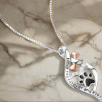 Lucky Paw Necklace with Heart, Bone & Infinity – “Always in My Heart” Pendant