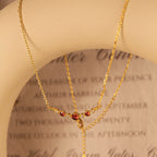 Olivenorma "Symbol of Independence" Garnet Diamond Necklace