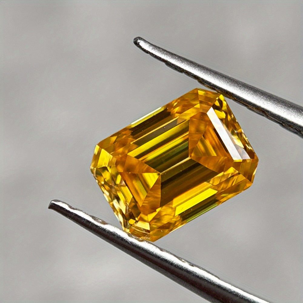Golden Yellow Moissanite Loose Stone for Jewelry Making