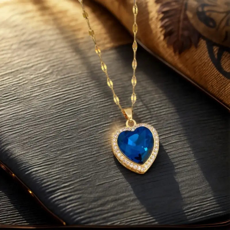 Exclusive Blue Heart Elegance Pendant
