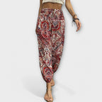 Scarlett - Pants with Ethnic Graphic