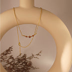 Olivenorma "Symbol of Independence" Garnet Diamond Necklace
