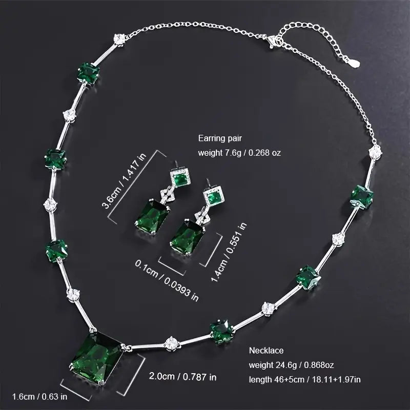 Emerald Elegance Jewelry Set