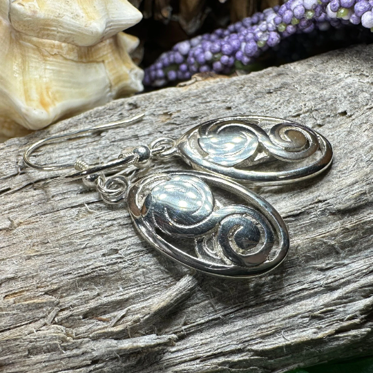 Ancient Echo Celtic Spiral Earrings