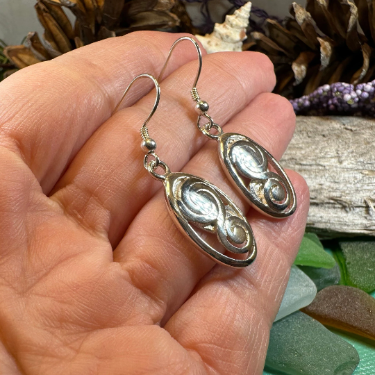 Ancient Echo Celtic Spiral Earrings