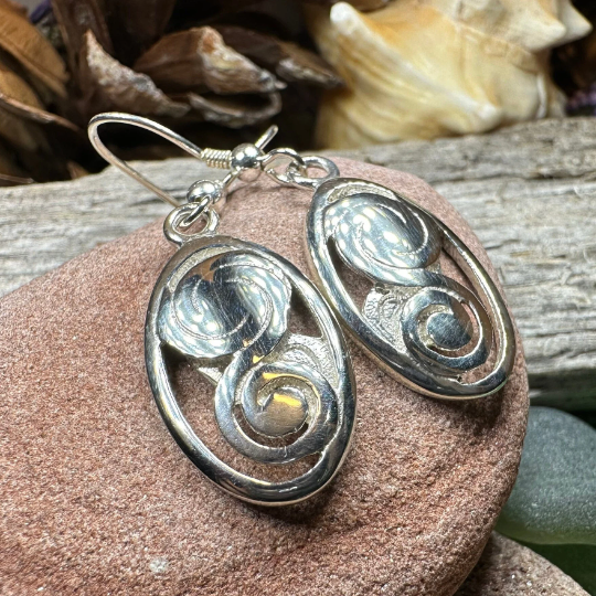 Ancient Echo Celtic Spiral Earrings