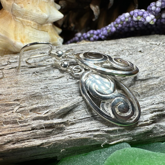 Ancient Echo Celtic Spiral Earrings