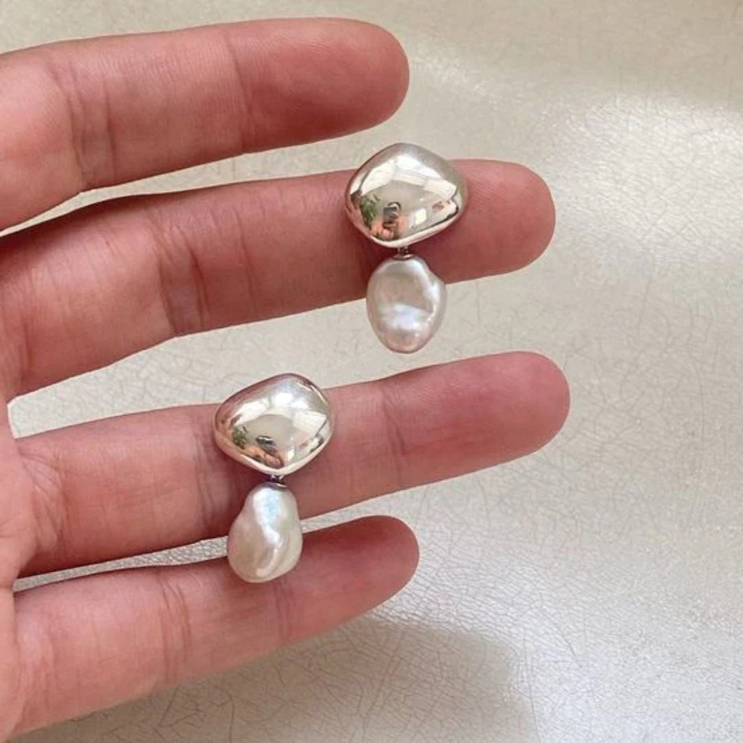 Vintatge Silver & Pearl Earrings