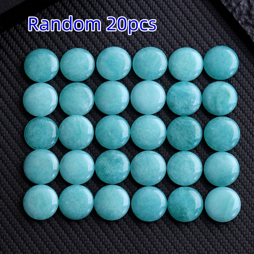 20pcs Tianhe Stone Polished Turquoise Oval Gemstones for DIY Jewelry Making