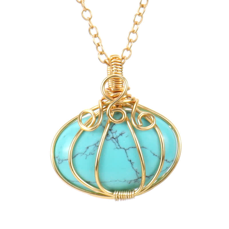 Olivenorma GUARDIAN PUMPKIN - Creative Pumpkin Crystal Necklace