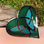 Enamel Celtic Heart Brooch