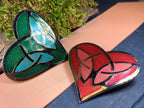 Enamel Celtic Heart Brooch