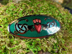 Enamel Oval Irish Claddagh Brooch