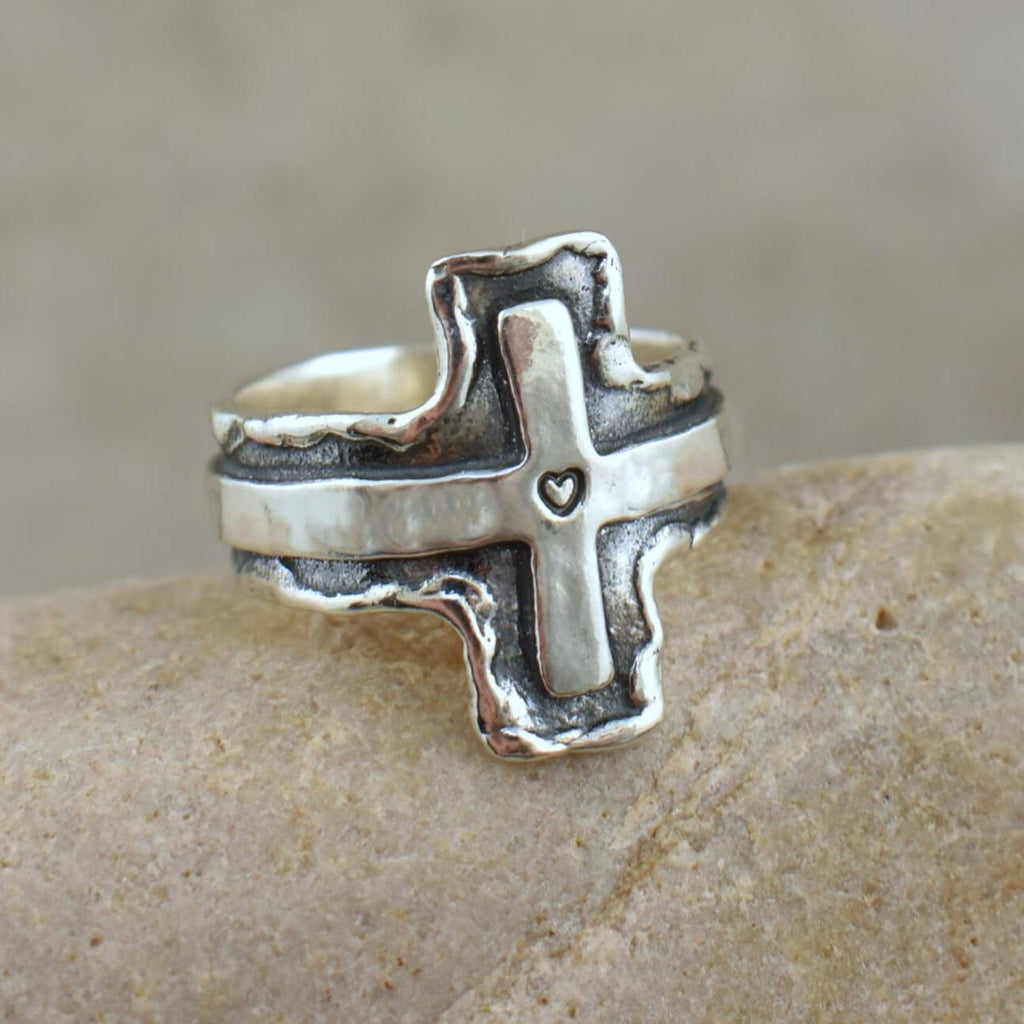 Personalized Cross Ring