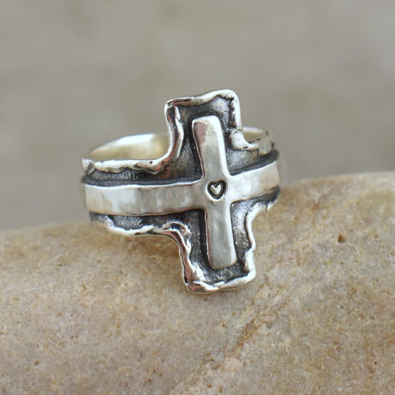 Personalized Cross Ring