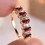 Unique Red Gems Ring