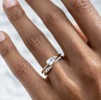 Reticulated One Diamond Ring