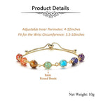 Chakra Natural Golden Color Adjustable Yoga Bracelet