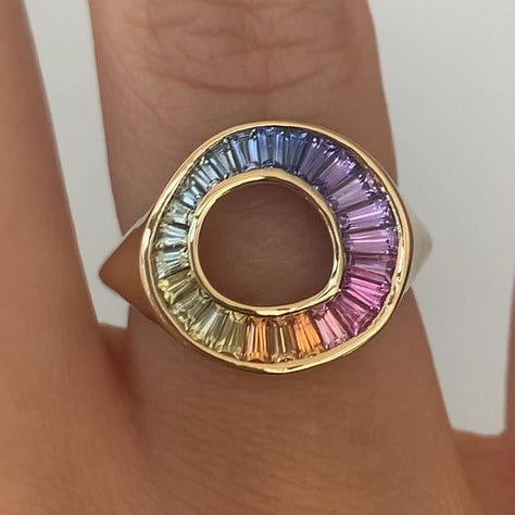 Rainbow Crystal Ring