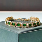 Emerald Green Statement Bracelet | Gold