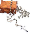 Olivenorma Rose Cross Prayer Rosary Necklace