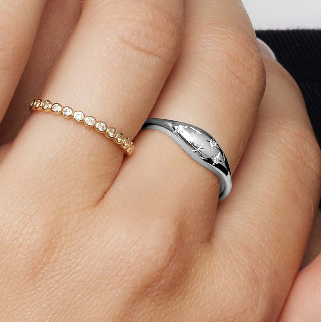Dome Ring | White Gold