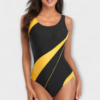 Sporty One-Piece Swimsuit with Back Cut-Out
