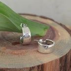 Dust & Silver Hoop Earrings