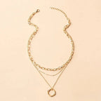 Retro Gold Layered Necklace
