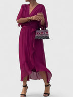 Nada | Elegant V Neck Dress