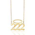 Olivenorma Lucky Angel Number With Angel Aperture Necklace