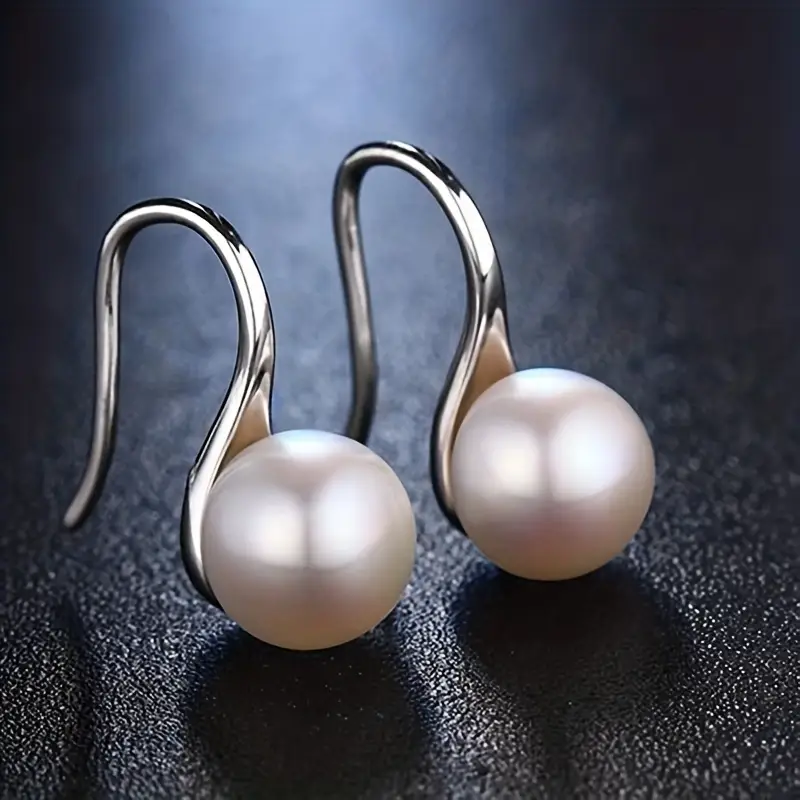 Silver Pearl Drop Earrings