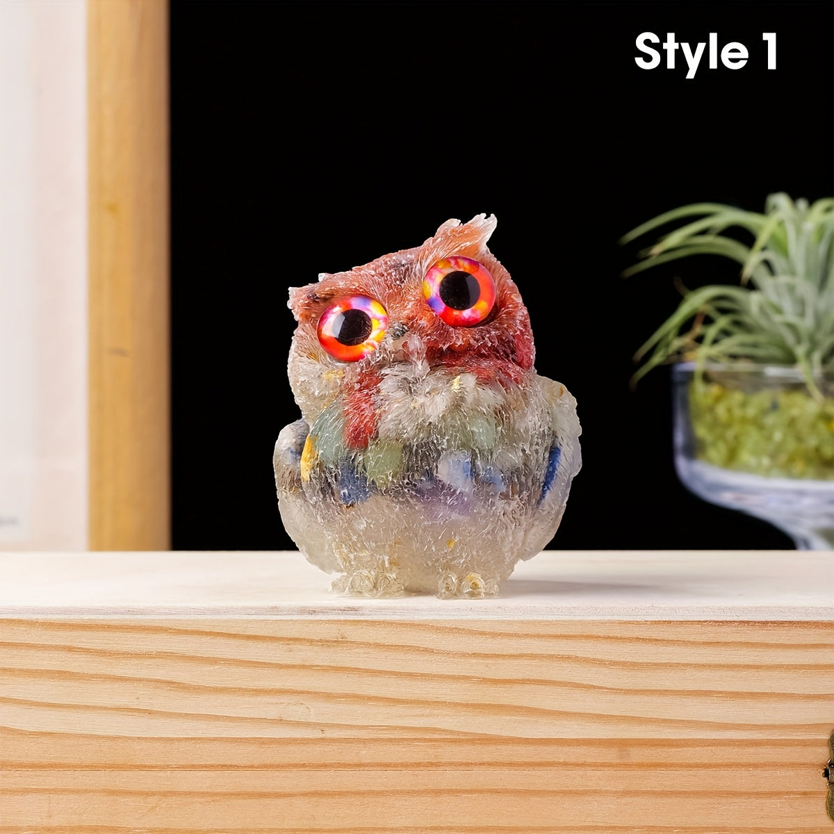 Crystal Resin Drip Owl Patchwork Semi-finished DIY Kit