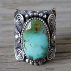 Vintage Turquoise Swirl Ring