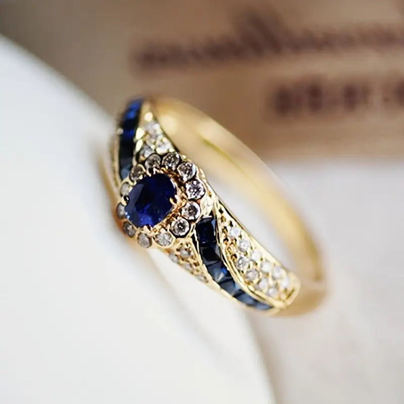 Exclusive Blue Gold Ring