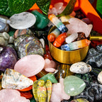 Crystal Stone Carvings Set - Angels, Turtles, Elephants, Owls, etc