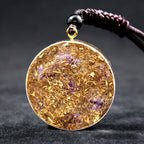 Olivenorma Amethyst Metatron's Cube Symbol Necklace