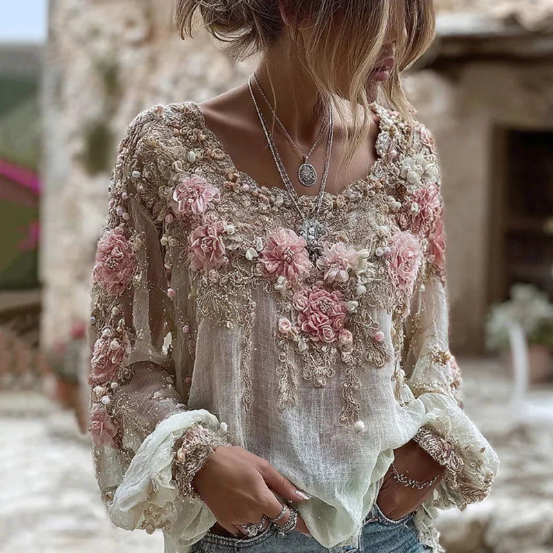 Annabelle - Bohemian Floral Blouse