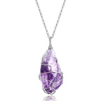 Olivenorma Amethyst Crystal Healing Necklace
