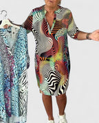 Helinae™ | Sophisticated V-neck Dress