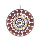 Olivenorma Datura Flower Round Pendant Crystal Necklace