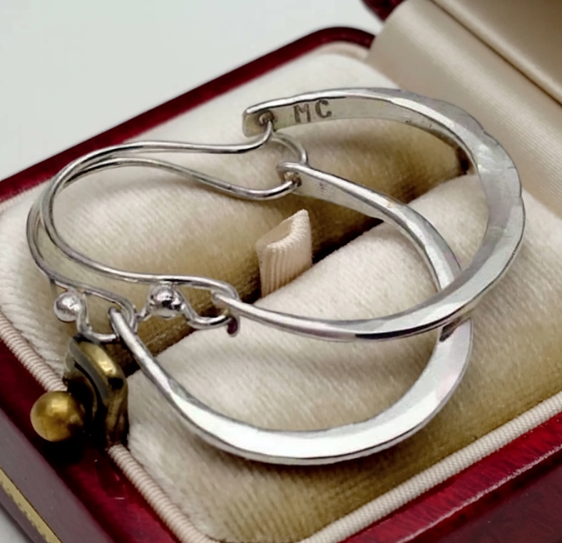 Vintage Silver Hoop Earrings