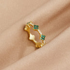 Lucky - Clover Crystal Ring