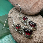 Garnet Romantic Earrings