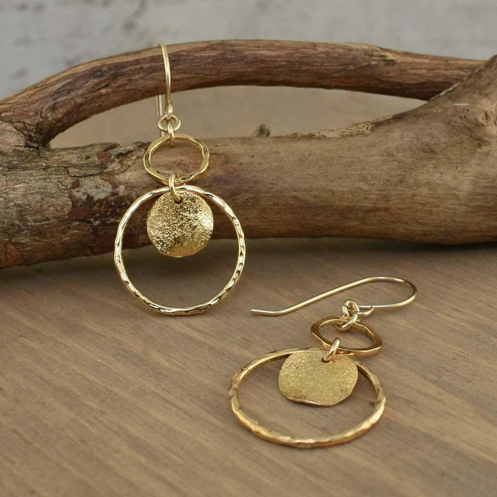 Gold Crushing Earrings