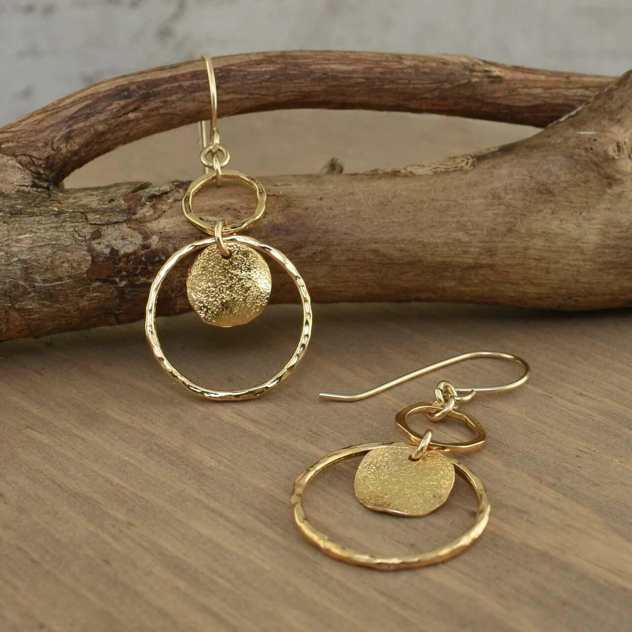 Gold Crushing Earrings