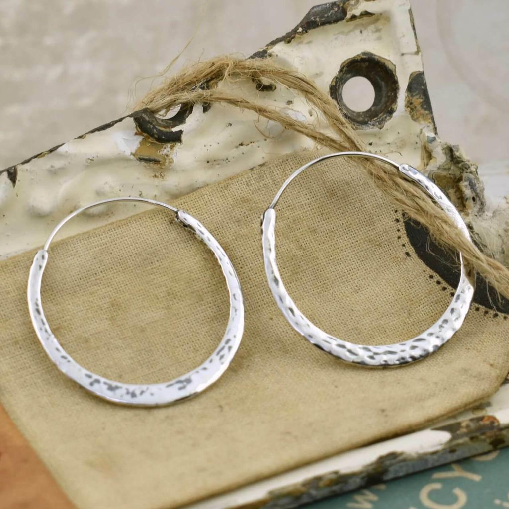 Hand Forged Hoop Earrings