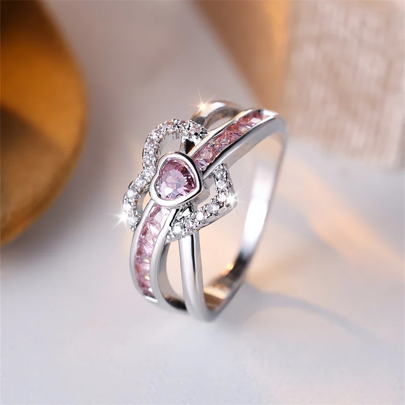 Unique Pink Love Ring