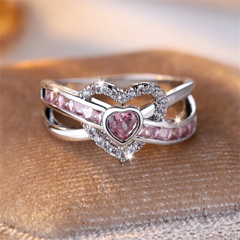 Unique Pink Love Ring